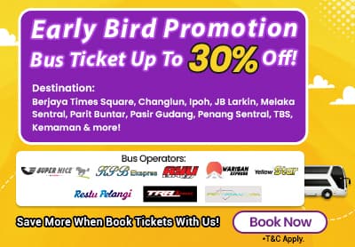 Easybook Early Bird Bus Ticket 30% Off